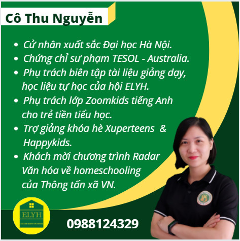 Cô Thu Nguyễn - Giáo viên của hội English Lights Your Home