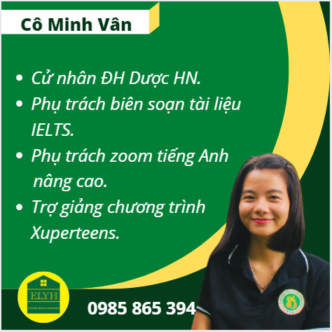 Cô Minh Vân - Giáo viên của English Lights Your Home