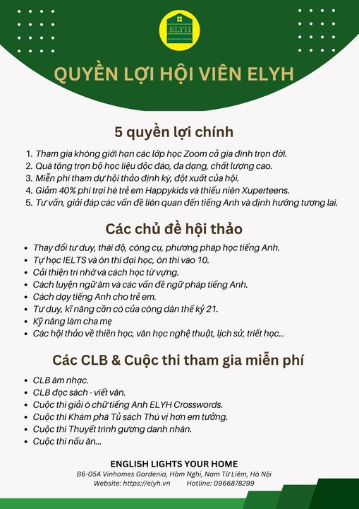 quyen loi hoi vien